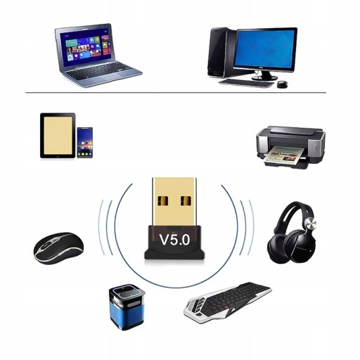 USB ADAPTÉR BLUETOOTH 5.0 DONGLE pre PC POČÍTAČ