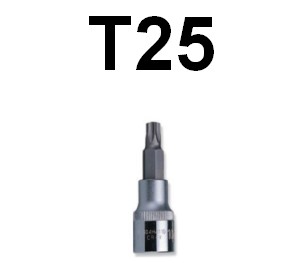 Bit TORX T25/ TX25 x 58 mm s 1/2 násadou Jonnesway
