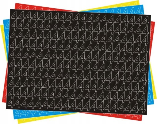 Sada samolepiacich čísel 4, štyri, 1,5 cm, 200 ks