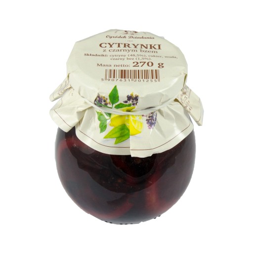 CITRÓNY S ČIERNOU BEZOU CITRÓNY PRÍRODNÉ ZLOŽENIE 270g Ogródek Dziadunia