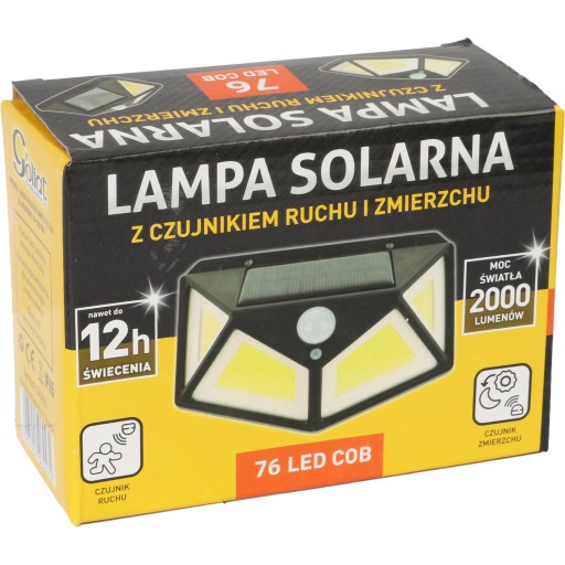 SLNEČNÁ LAMPA SO SNÍMAČOM POHYBU SÚMRAK 2000 LM