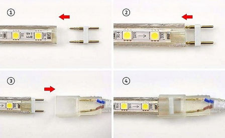 NEON LED Neutral Strip 230V 2835 1M Vodotesná hadica