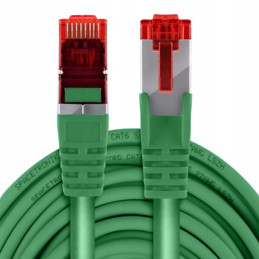 RJ45 LAN kábel CAT 6 S/FTP AWG27 LSZH zelený 5m