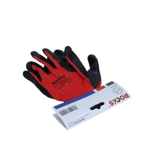 OK-09.0008 POLYESTER-NITRILOVÉ RUKAVICE, VEĽKOSŤ L, 1 PÁR PRACOVNÝCH RUKÁV