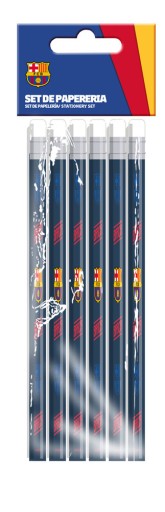 Ceruzky FC Barcelona s gumou, 6 kusov