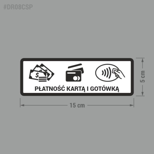 Nálepka - Platba kartou a v hotovosti - 5x15