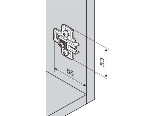 MODUL špeciálne vedenie pre dvere chladničky, 0 mm,
