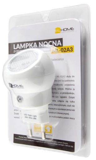 LED nočná lampa pre kontakt DUSK SENSOR