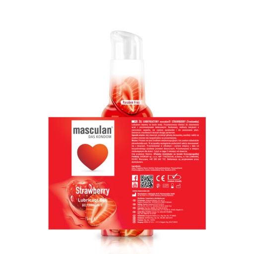 Masculan Intímny lubrikačný gél s príchuťou jahody 75 ml