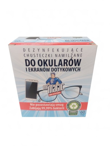 MR MAGIC Dezinfekčné vlhčené obrúsky na okuliare a obrazovky