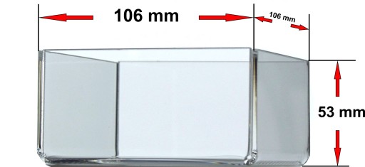 Box Container Organizer vyrobený z priehľadného plexiskla