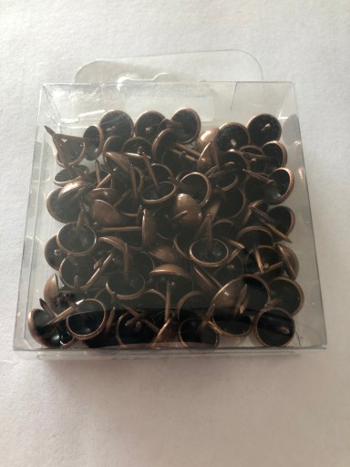 GOMBÍKY ČALÚNNE medené špendlíky 11,3 mm - 75 ks