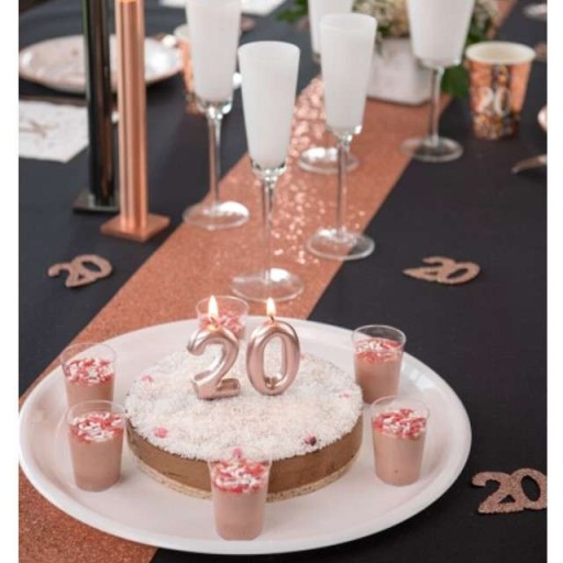 TORTA SVIEČKA ROSE GOLD narodeniny ČÍSLO 3