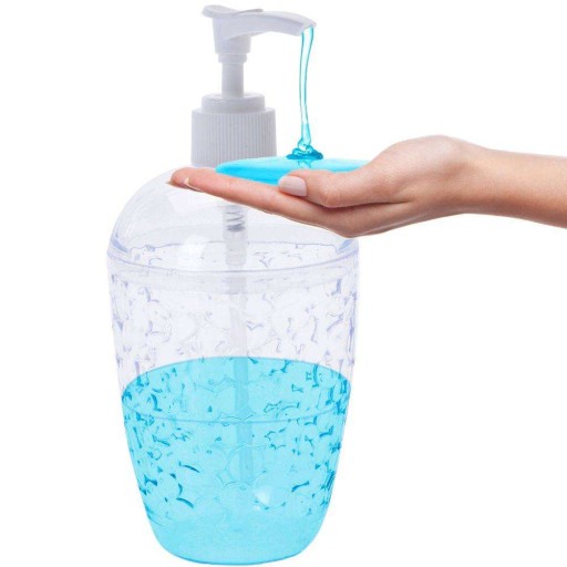 stojatý dávkovač mydla 400 ml priehľadný