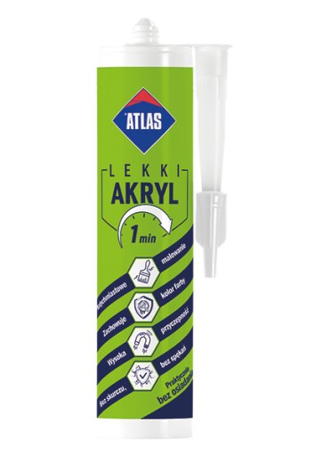 ATLAS AKRYLÁT SVETLO OKAMŽITÉ TESNENIE RÝCHLY BIELY MINÚT 300ml