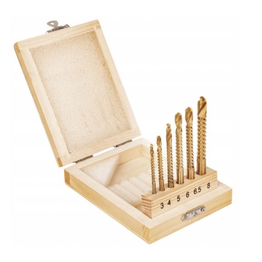 FRÉZOVÉ VRTÁKY KD997 6 KS. REZAČKY 3-8MM KD997