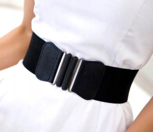 ELASTICKÝ STRAP gumový široký DÁMSKY OPASOK s prackou