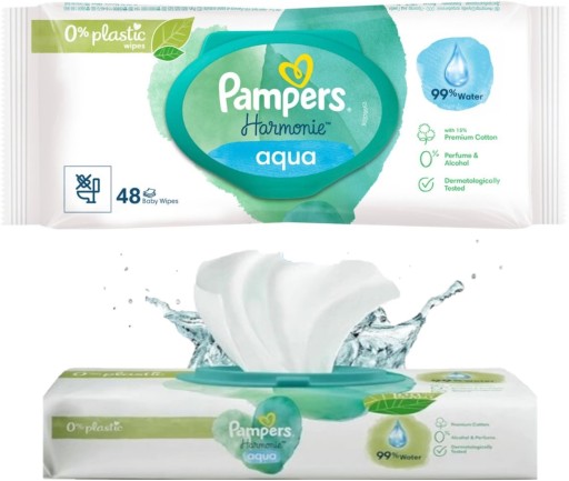 PAMPERS HARMONIE AQUA VLHČENÉ Utierky 1x48