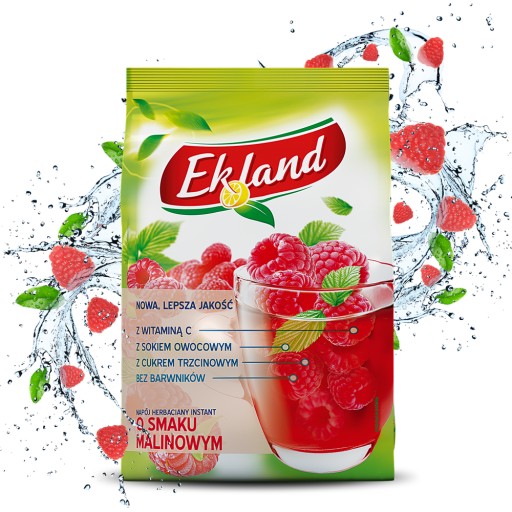 Čajový nápoj Ekland malina granulovaný instantný čaj 300g