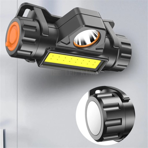 COB HLAVOVÁ LAMPA 4v1 VODODOLNÁ HLAVOVÁ LAMPA S MAGNETOM SILNÝM