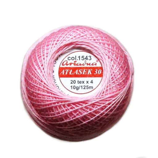 Atłasek šnúra 30 ružová 1543 ARIADNA 10g/125m