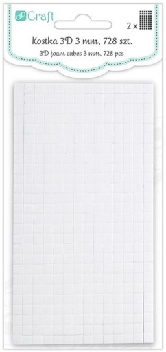 3D dištančná kocka - 5 x 5 mm, 728 ks.