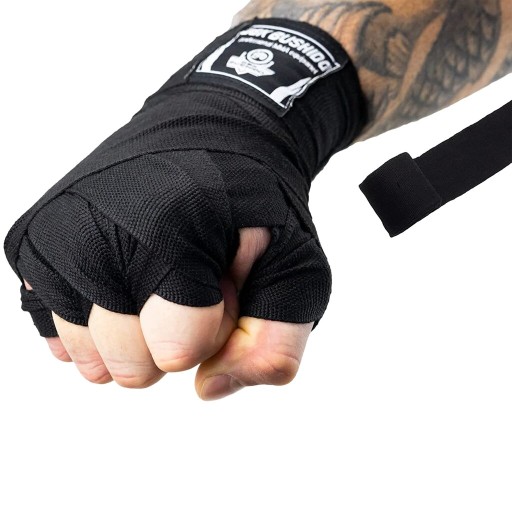 DBX Bushido boxerské obväzy na ruky a zápästia 2 x 4 m - Čierna