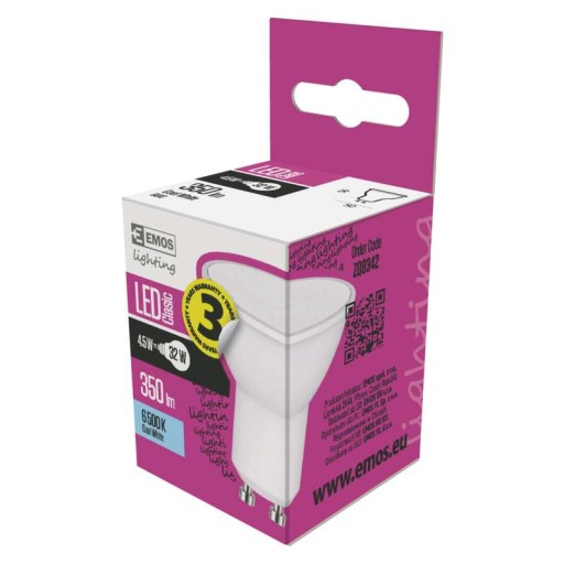 Klasická LED žiarovka GU10 3,8W (30W) / 320 lm neutrálna biela