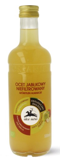 Nefiltrovaný bio jablčný ocot 500 ml Alce Nero