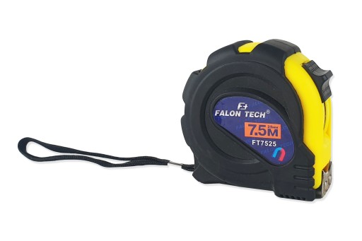 Falon-Tech 7,5 m skladací zvinovací meter kovový zvinovací meter so zámkom PRO