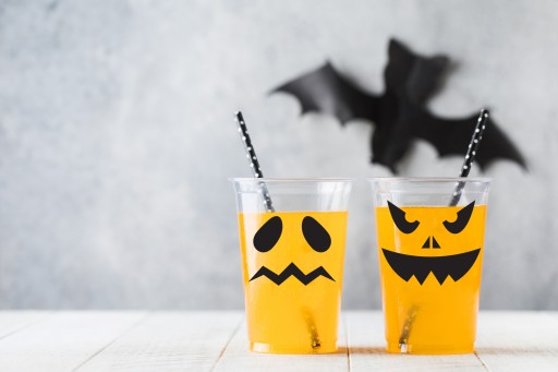 HALLOWEEN Nálepky na poháre Funny Scary 16 ks.