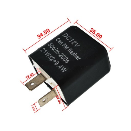Nastaviteľný LED prerušovač smerových svetiel 2pin