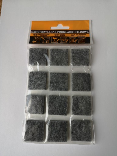 Plsťové podložky pod nábytok, 27mm, 12ks, sivá