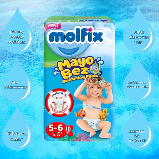 MOLFIX MAYO Swim plienky veľkosti 5&6 10 ks