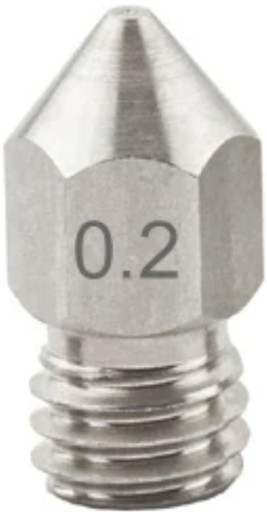 OCEĽOVÁ TRYSKA MK8 0,2 mm 1,75 mm CREALITY ENDER 3 5
