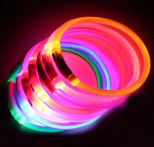 Obojok s LED čelenkou, USB nabíjanie, 50 cm