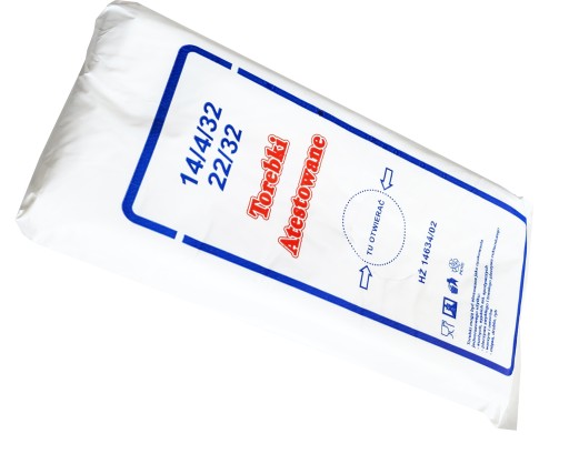 Fóliové vrecká HDPE vrecúška na raňajky 14/4/32 22/32 0,6kg hrubé