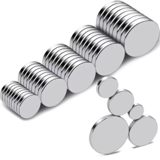 Guľatý neodýmový magnet 12x1,5 10ks, silný magnézium