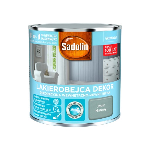 Sadolinová lazúra DEKOR Svetlá mätová 0,25L