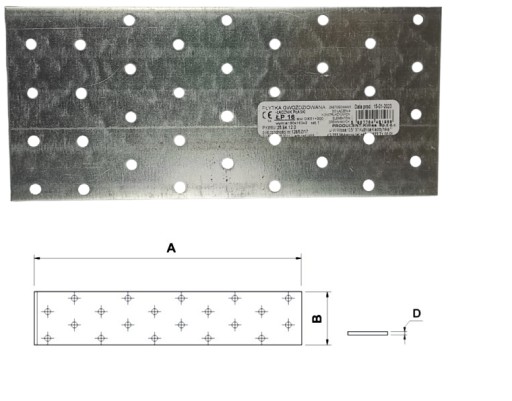 Plochá spojka LP-16 rozmery 80x180mm Skrutka-kov
