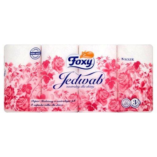TOALETNÝ PAPIER FOXY SILK 3 VRSTVA 8 VALCOV