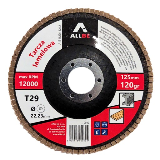 DREVO-KOVOVÝ BRÚSNY KOTÚČ 125 KLAPKA P120 125MM