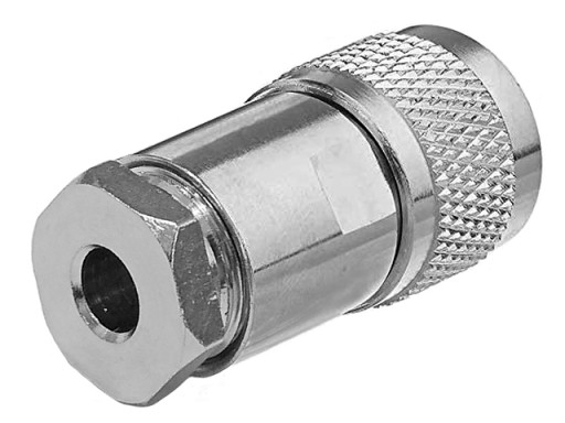 N 50Ohm zástrčka skrútená na kábli H-155
