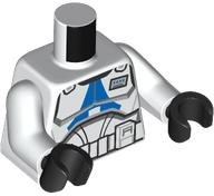 Lego New Torso White Star Wars Armor Clone Captain Vaughn 973pb5344c01