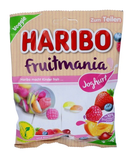 HARIBO Fruitmania Jogurt ovocné želé 160g DE