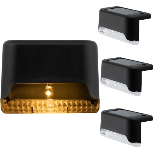 4x SOLÁRNE LED SCHODISKOVÉ LAMPY VONKAJŠIE LAMPY NA TERASOVÉ SCHODISKO VODOtesné
