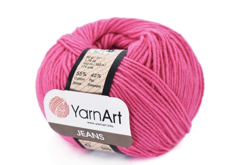 YARNART JEANS priadza 42 intenzívna ružová