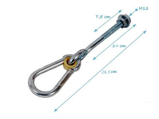 Držiak háku, M12 140mm priechodná hojdačka na detské ihrisko