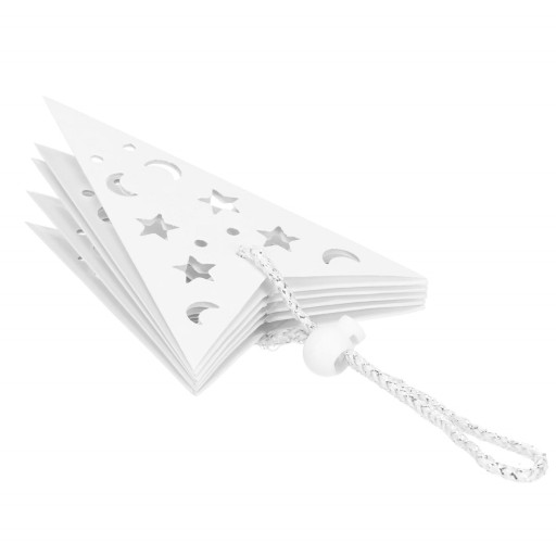 DEKORATÍVNA HVIEZDA 10LED PAPIER 25cm VITRÁŽ STUDENÁ BIELA 3D LAMPA