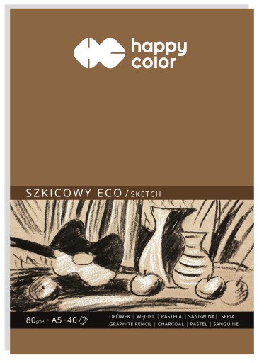 Eko skicár A5 40 listov, 80 g/m2 Happy Color